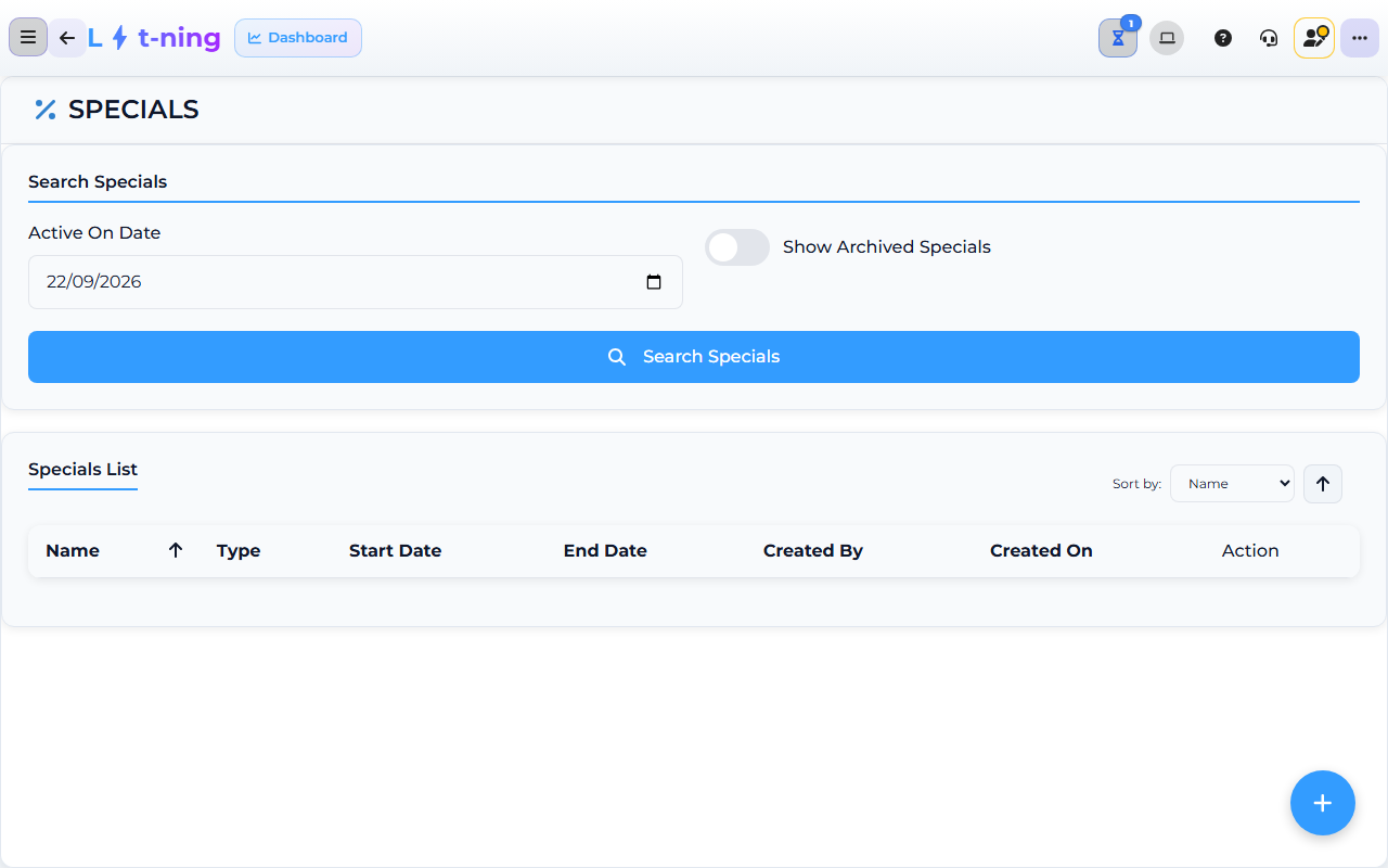 Core App Specials screen — demo store.