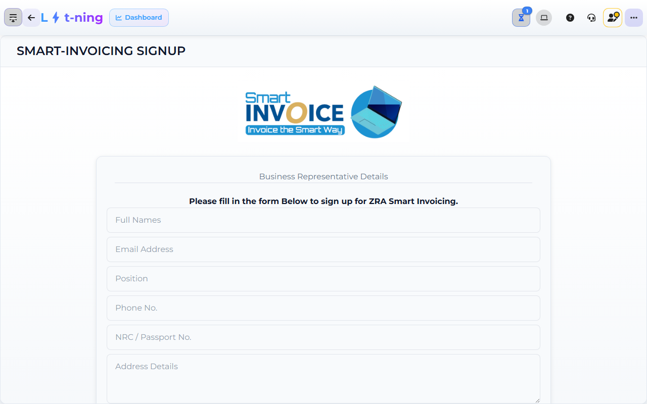 Core App Smart Invoicing screen — demo store.
